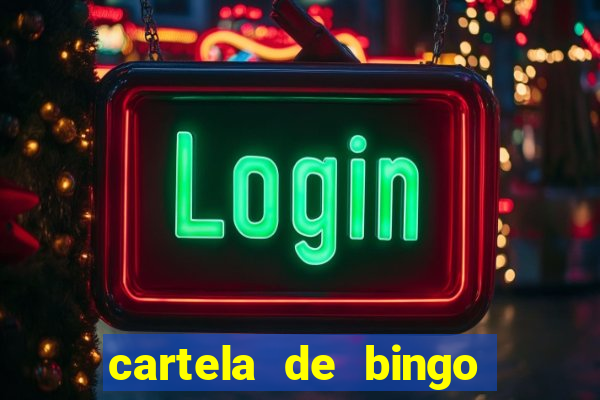 cartela de bingo cha de bebe